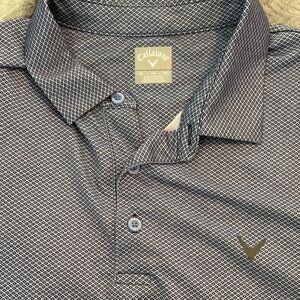Callaway Men's Patterned Navy Polo Shirt